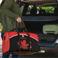 Personalized Canada Soccer Travel Bag Maple Leaf and Map Style - Wonder Print Shop