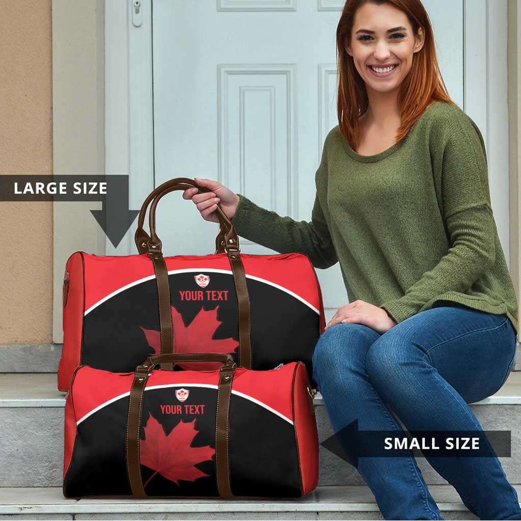 Personalized Canada Soccer Travel Bag Maple Leaf and Map Style - Wonder Print Shop