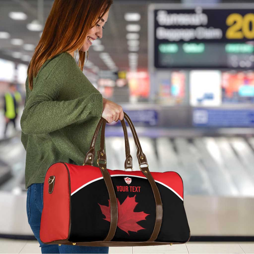 Personalized Canada Soccer Travel Bag Maple Leaf and Map Style - Wonder Print Shop