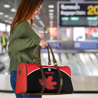 Personalized Canada Soccer Travel Bag Maple Leaf and Map Style - Wonder Print Shop