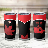 Personalized Canada Soccer Tumbler Cup Maple Leaf and Map Style - Wonder Print Shop