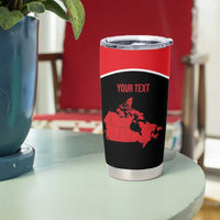 Personalized Canada Soccer Tumbler Cup Maple Leaf and Map Style - Wonder Print Shop