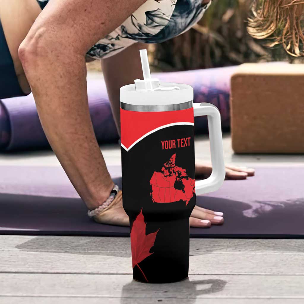 Personalized Canada Soccer Tumbler With Handle Maple Leaf and Map Style - Wonder Print Shop
