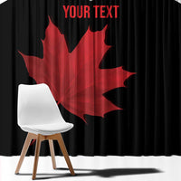 Personalized Canada Soccer Window Curtain Maple Leaf and Map Style - Wonder Print Shop