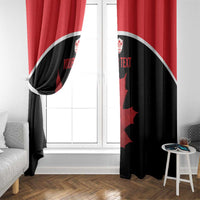 Personalized Canada Soccer Window Curtain Maple Leaf and Map Style - Wonder Print Shop