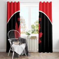 Personalized Canada Soccer Window Curtain Maple Leaf and Map Style - Wonder Print Shop