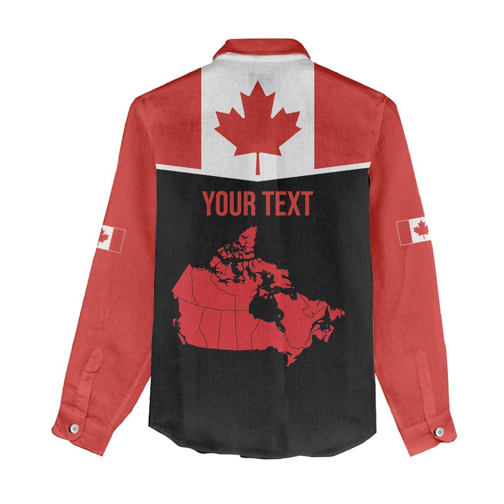 Personalized Canada Soccer Women Casual Shirt Maple Leaf and Map Style - Wonder Print Shop
