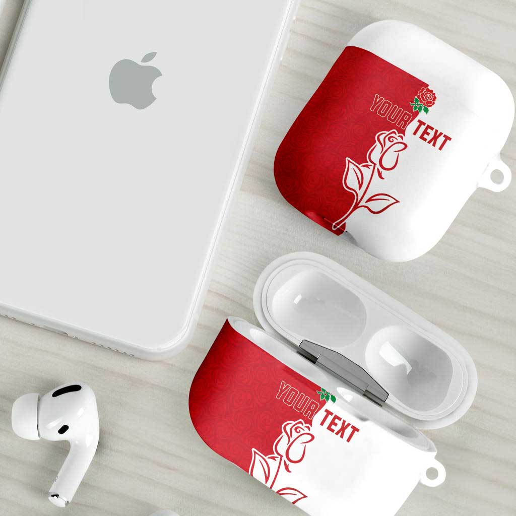 Personalized Rugby England AirPods Case Red Rose Champions