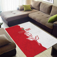 Personalized Rugby England Area Rug Red Rose Champions