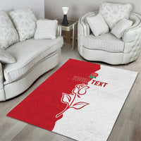 Personalized Rugby England Area Rug Red Rose Champions