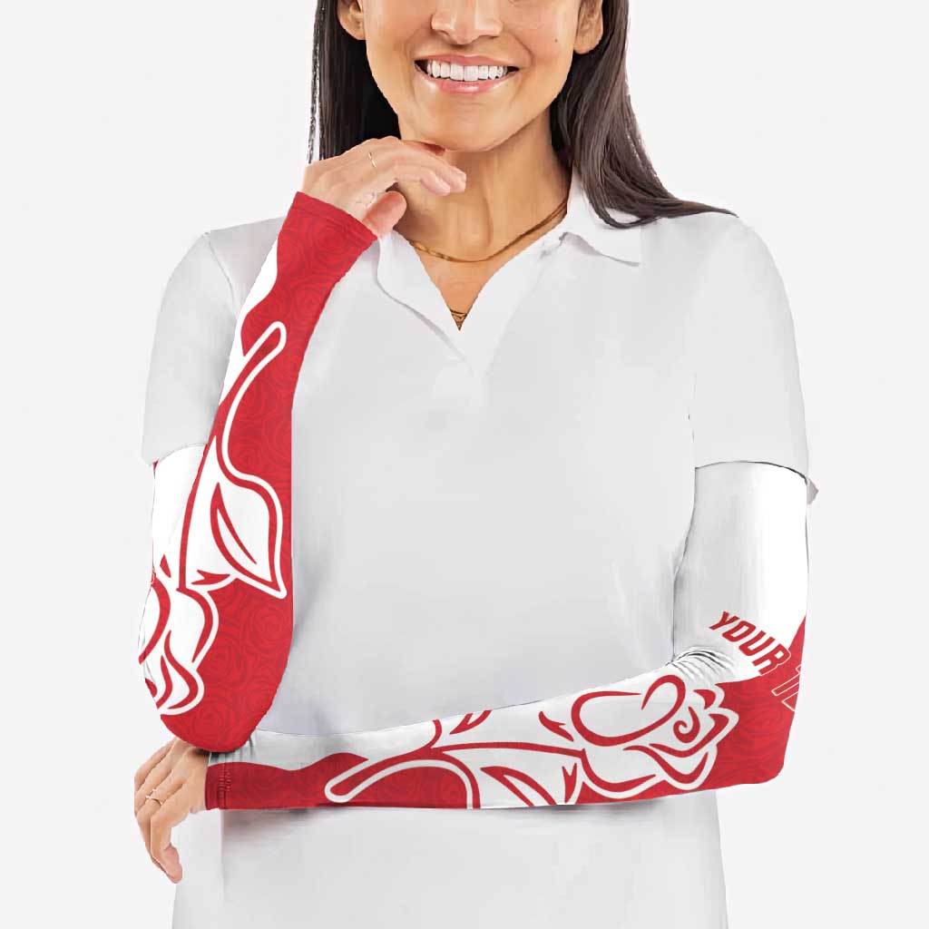 Personalized Rugby England Arm Sleeves Red Rose Champions