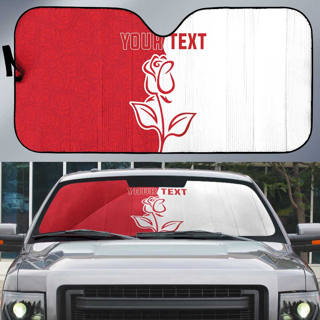 Personalized Rugby England Auto Sun Shade Red Rose Champions