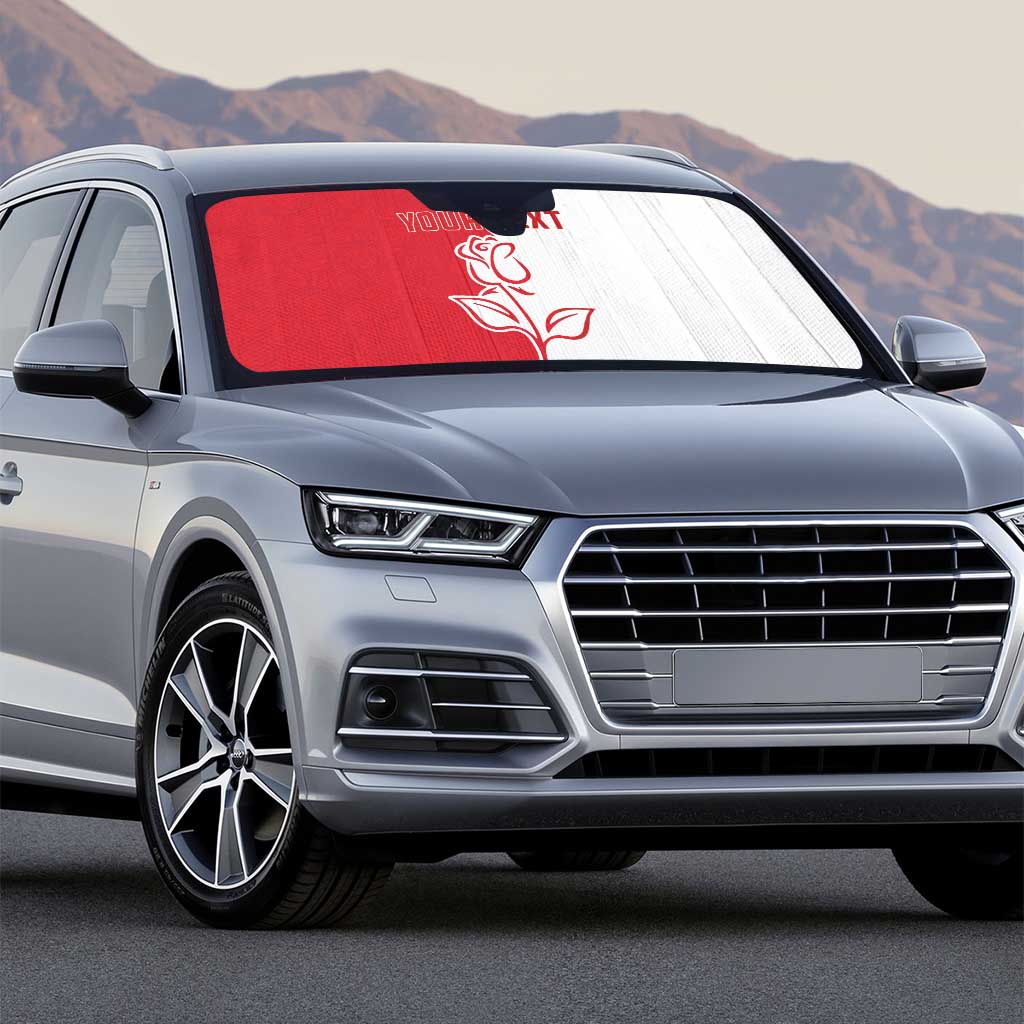 Personalized Rugby England Auto Sun Shade Red Rose Champions