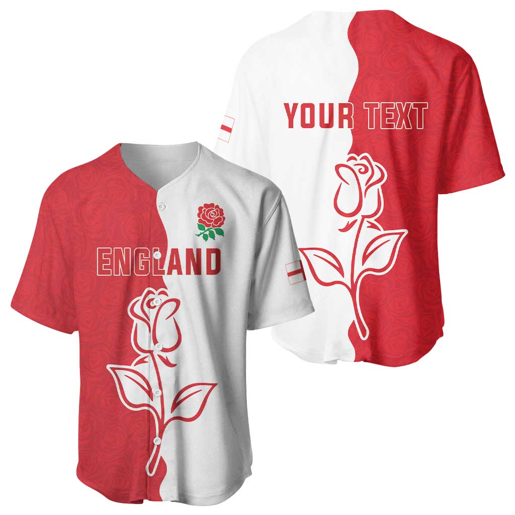 Personalized Rugby England Baseball Jersey Red Rose Champions