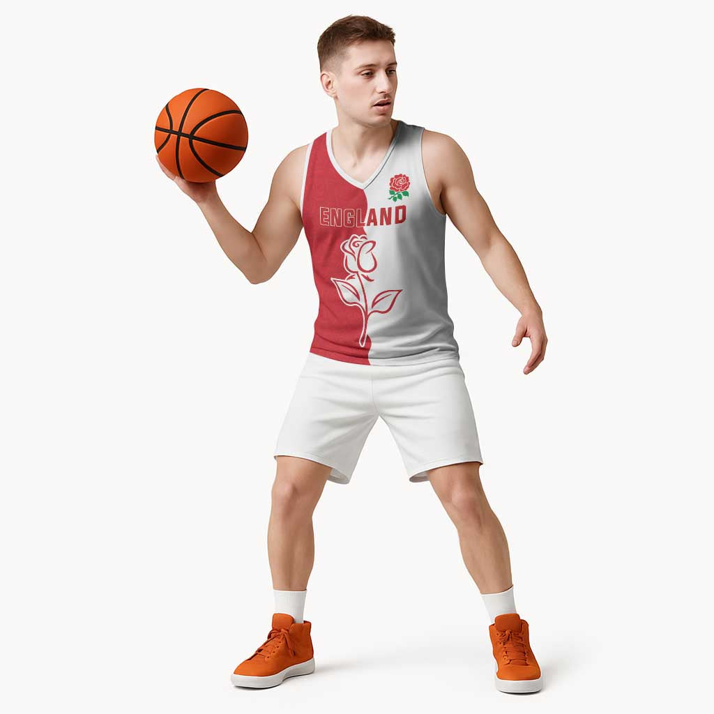 Personalized Rugby England Basketball Jersey Red Rose Champions