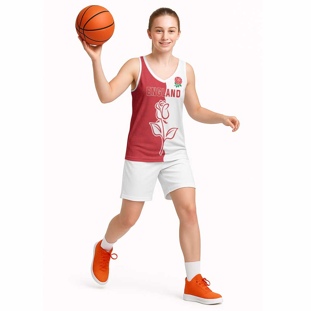 Personalized Rugby England Basketball Jersey Red Rose Champions