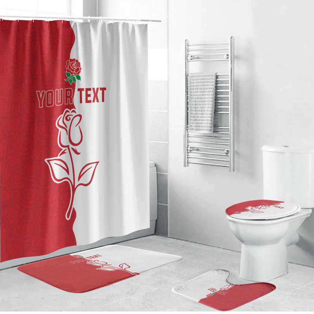 Personalized Rugby England Bathroom Set Red Rose Champions