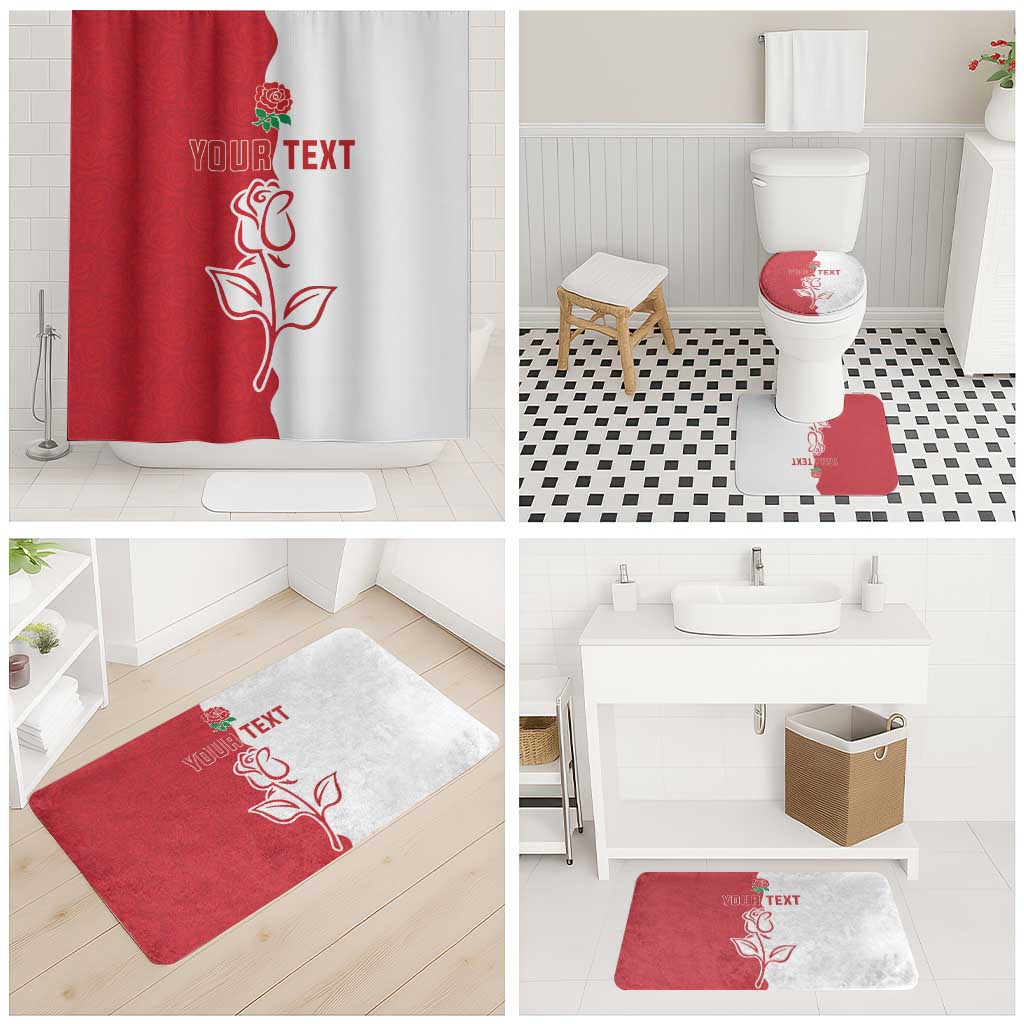 Personalized Rugby England Bathroom Set Red Rose Champions