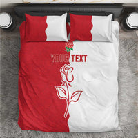 Personalized Rugby England Bedding Set Red Rose Champions
