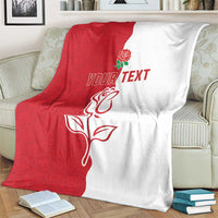 Personalized Rugby England Blanket Red Rose Champions
