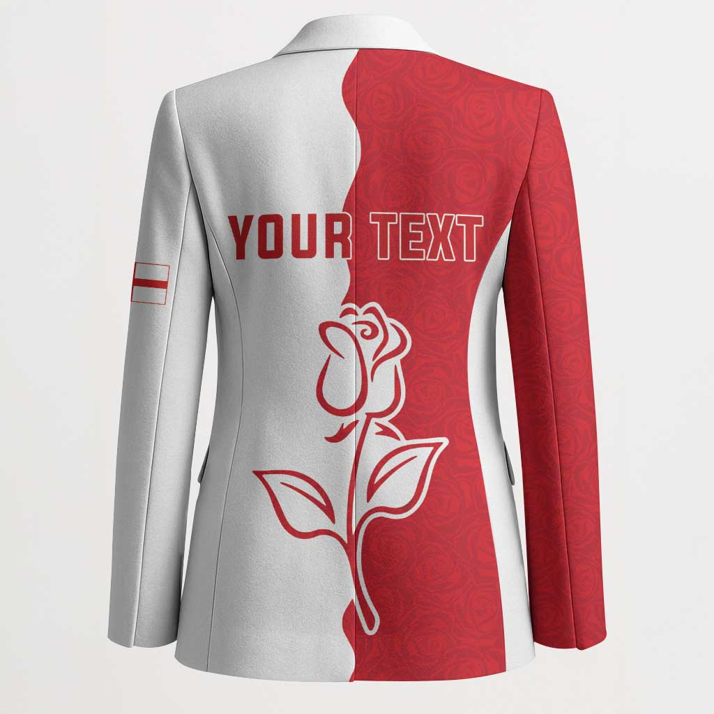 Personalized Rugby England Blazer Red Rose Champions