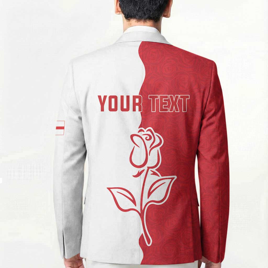 Personalized Rugby England Blazer Red Rose Champions