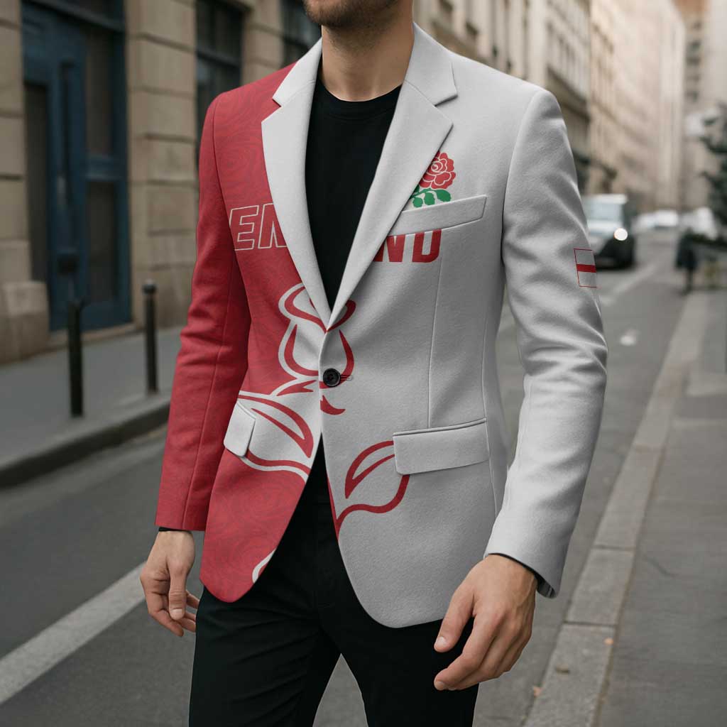 Personalized Rugby England Blazer Red Rose Champions