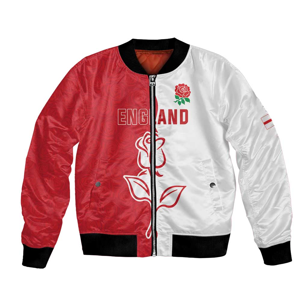 Personalized Rugby England Bomber Jacket Red Rose Champions