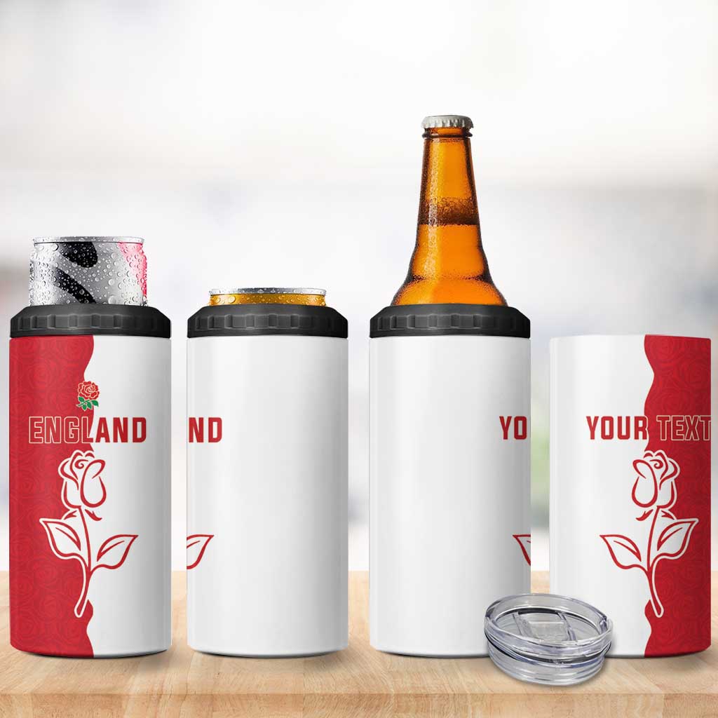 Personalized Rugby England 4 in 1 Can Cooler Tumbler Red Rose Champions