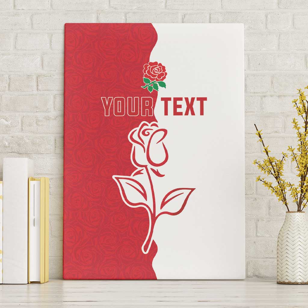 Personalized Rugby England Canvas Wall Art Red Rose Champions