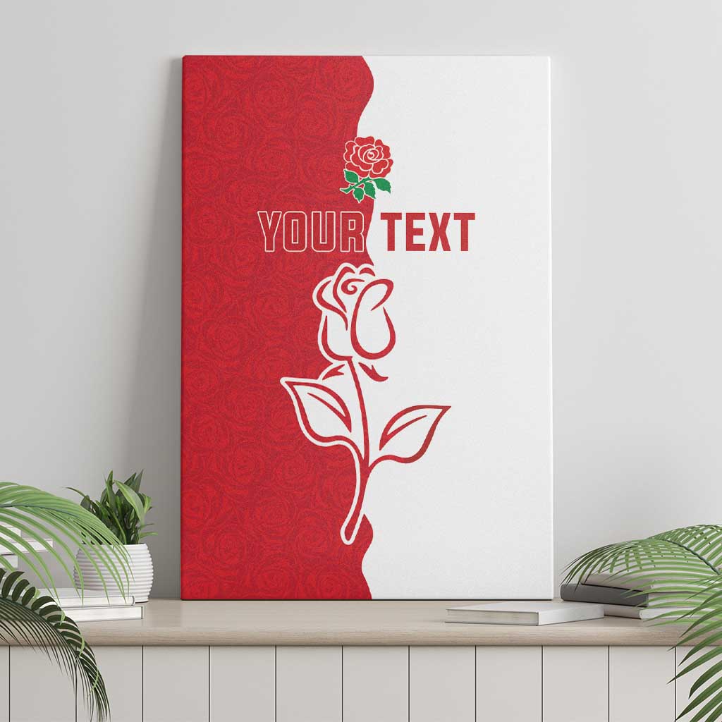 Personalized Rugby England Canvas Wall Art Red Rose Champions