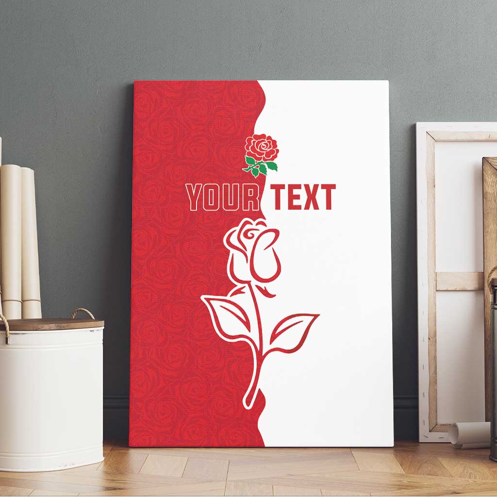 Personalized Rugby England Canvas Wall Art Red Rose Champions