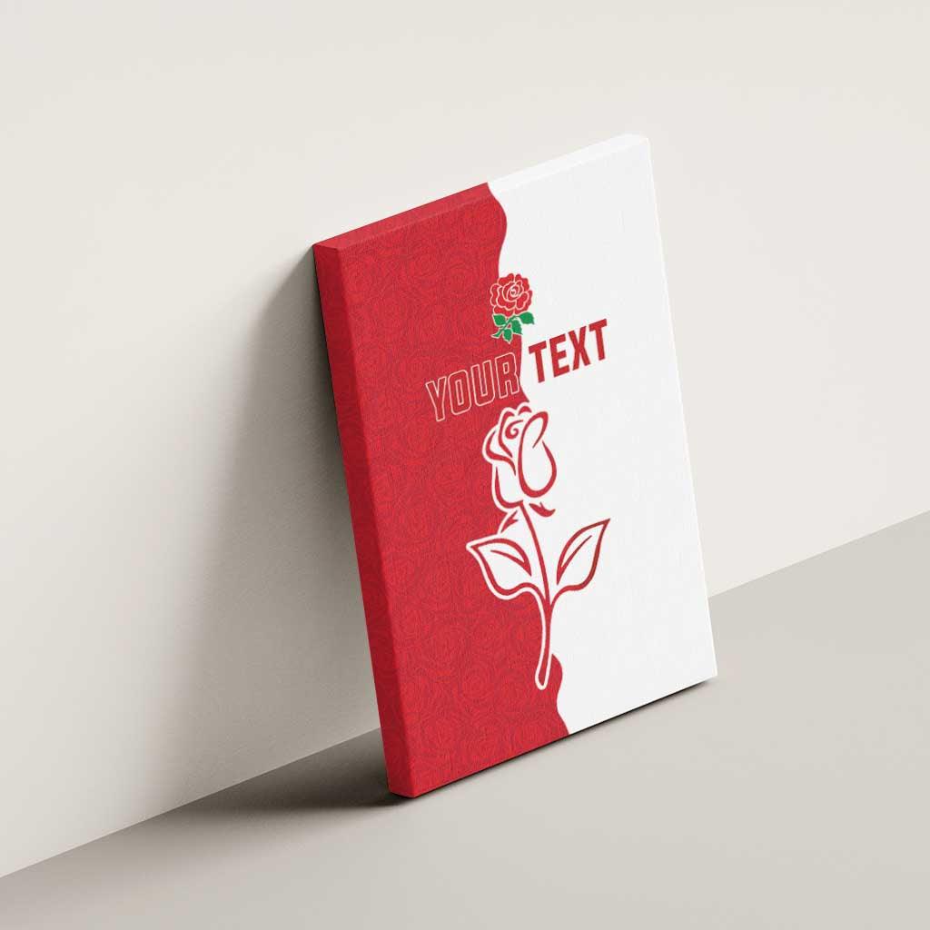 Personalized Rugby England Canvas Wall Art Red Rose Champions