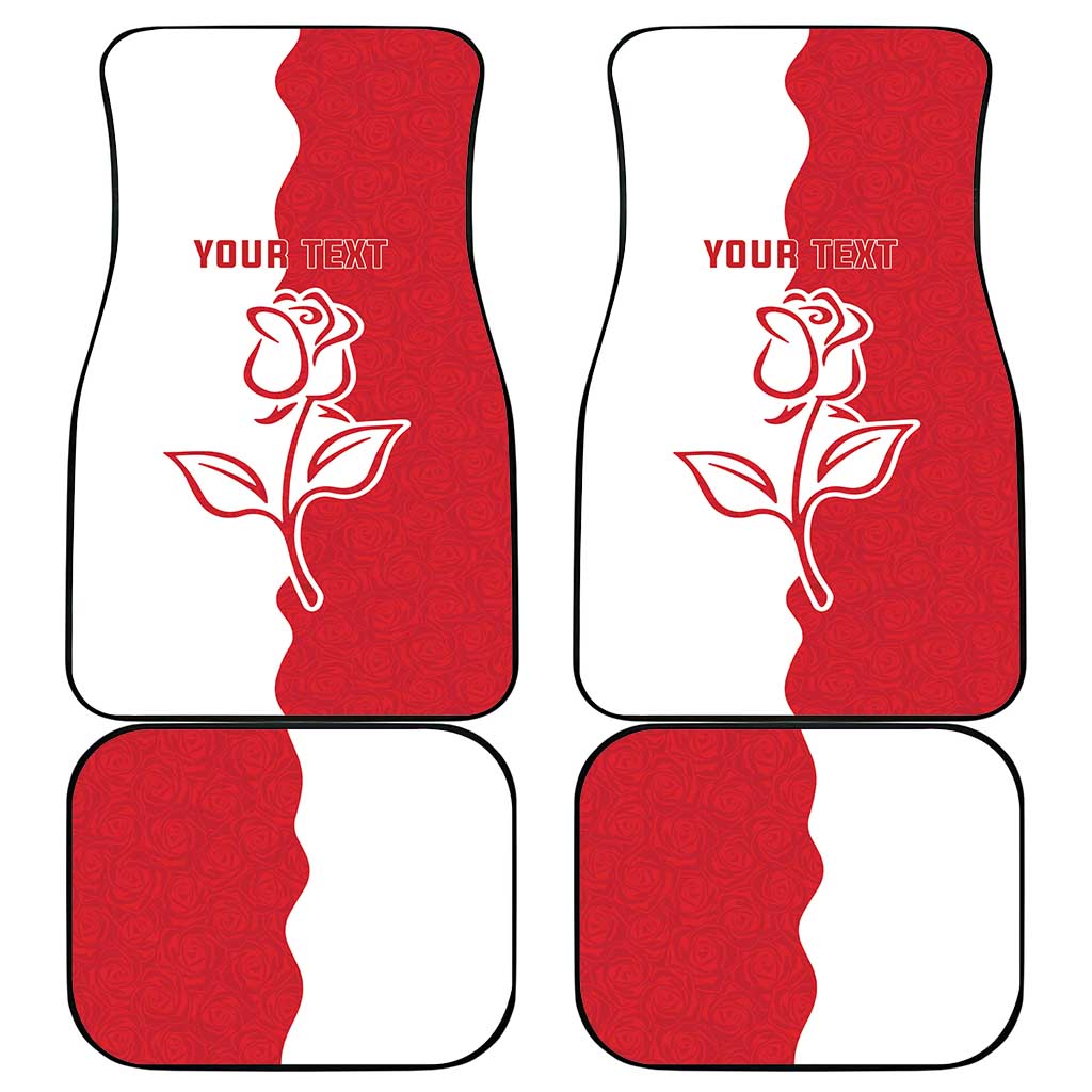 Personalized Rugby England Car Mats Red Rose Champions