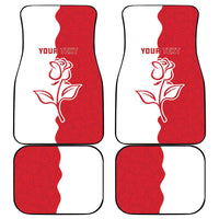 Personalized Rugby England Car Mats Red Rose Champions