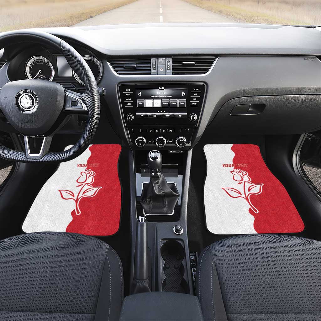 Personalized Rugby England Car Mats Red Rose Champions