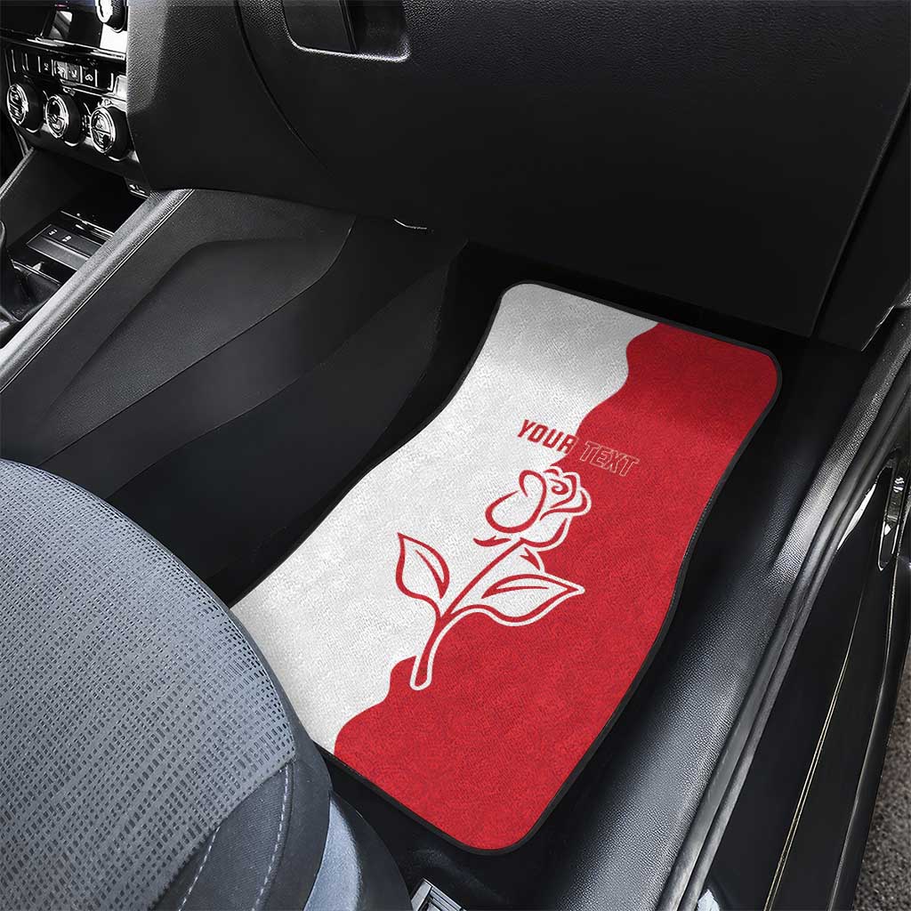 Personalized Rugby England Car Mats Red Rose Champions