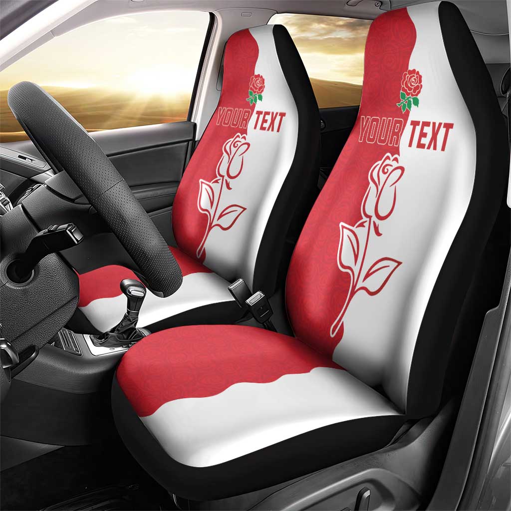 Personalized Rugby England Car Seat Cover Red Rose Champions