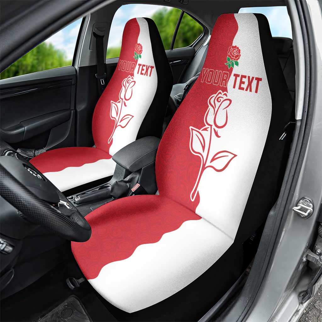 Personalized Rugby England Car Seat Cover Red Rose Champions