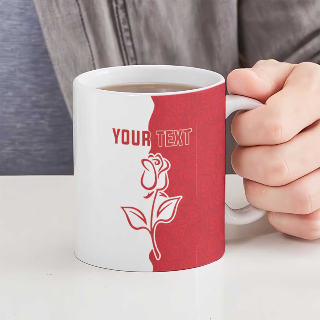 Personalized Rugby England Ceramic Mug Red Rose Champions
