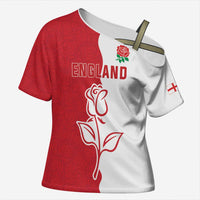 Personalized Rugby England Cross Shoulder Shirt Red Rose Champions
