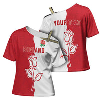 Personalized Rugby England Cross Shoulder Shirt Red Rose Champions