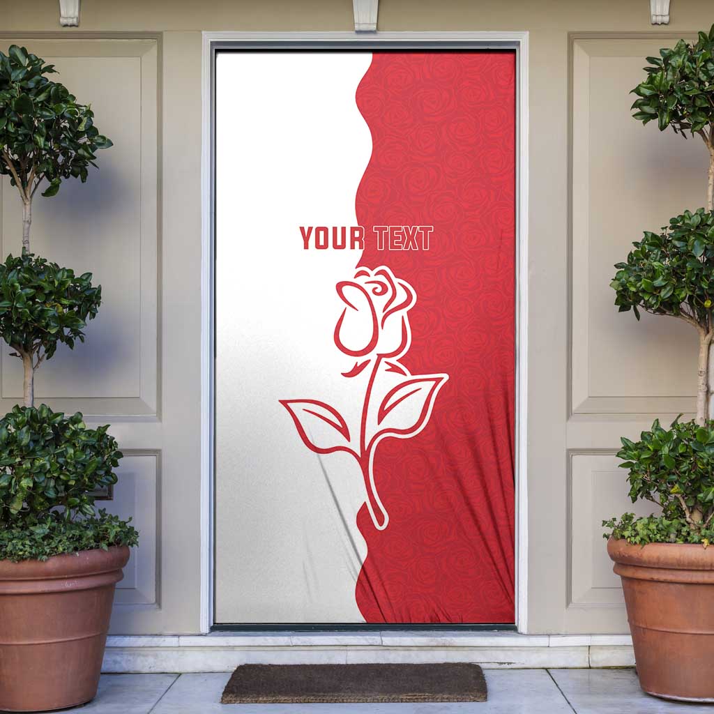 Personalized Rugby England Door Cover Red Rose Champions