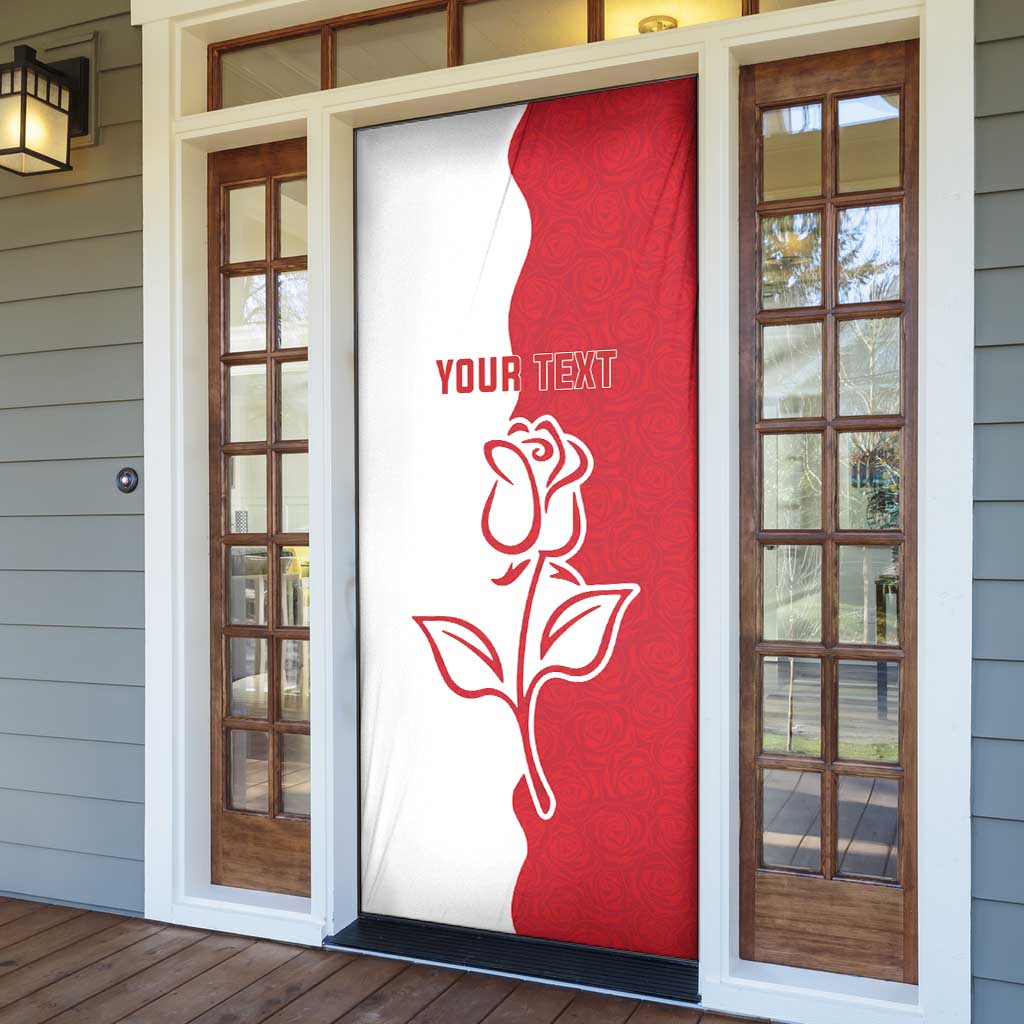 Personalized Rugby England Door Cover Red Rose Champions