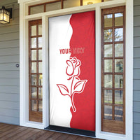 Personalized Rugby England Door Cover Red Rose Champions