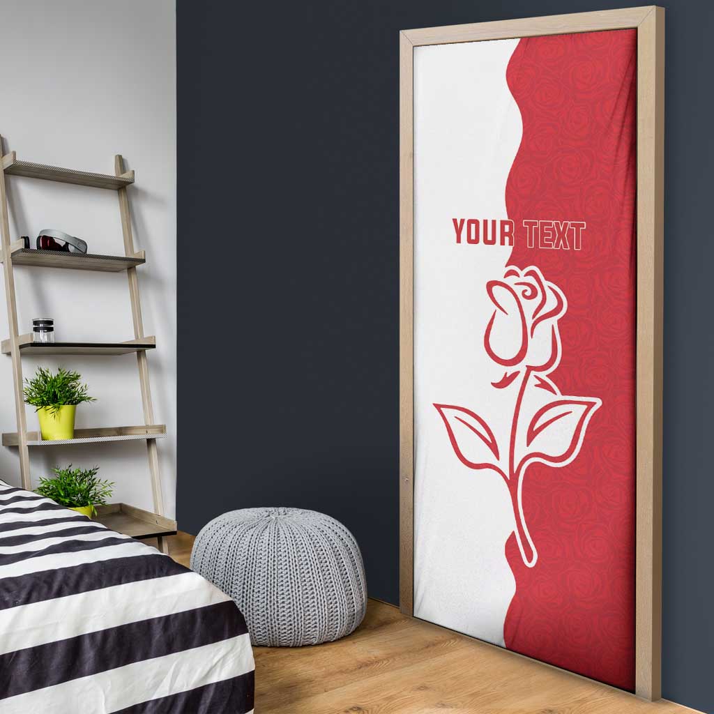 Personalized Rugby England Door Cover Red Rose Champions