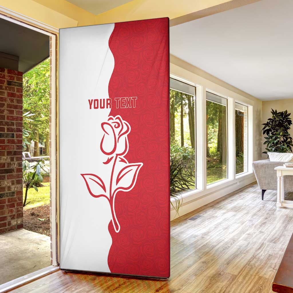 Personalized Rugby England Door Cover Red Rose Champions
