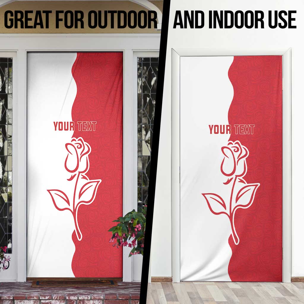 Personalized Rugby England Door Cover Red Rose Champions