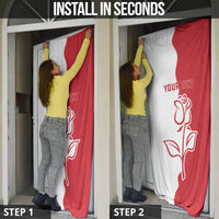 Personalized Rugby England Door Cover Red Rose Champions