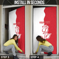 Personalized Rugby England Door Cover Red Rose Champions